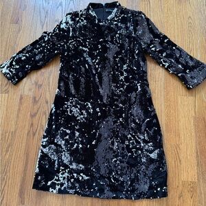 Zara Trafaluc Collection Black Sequin Dress